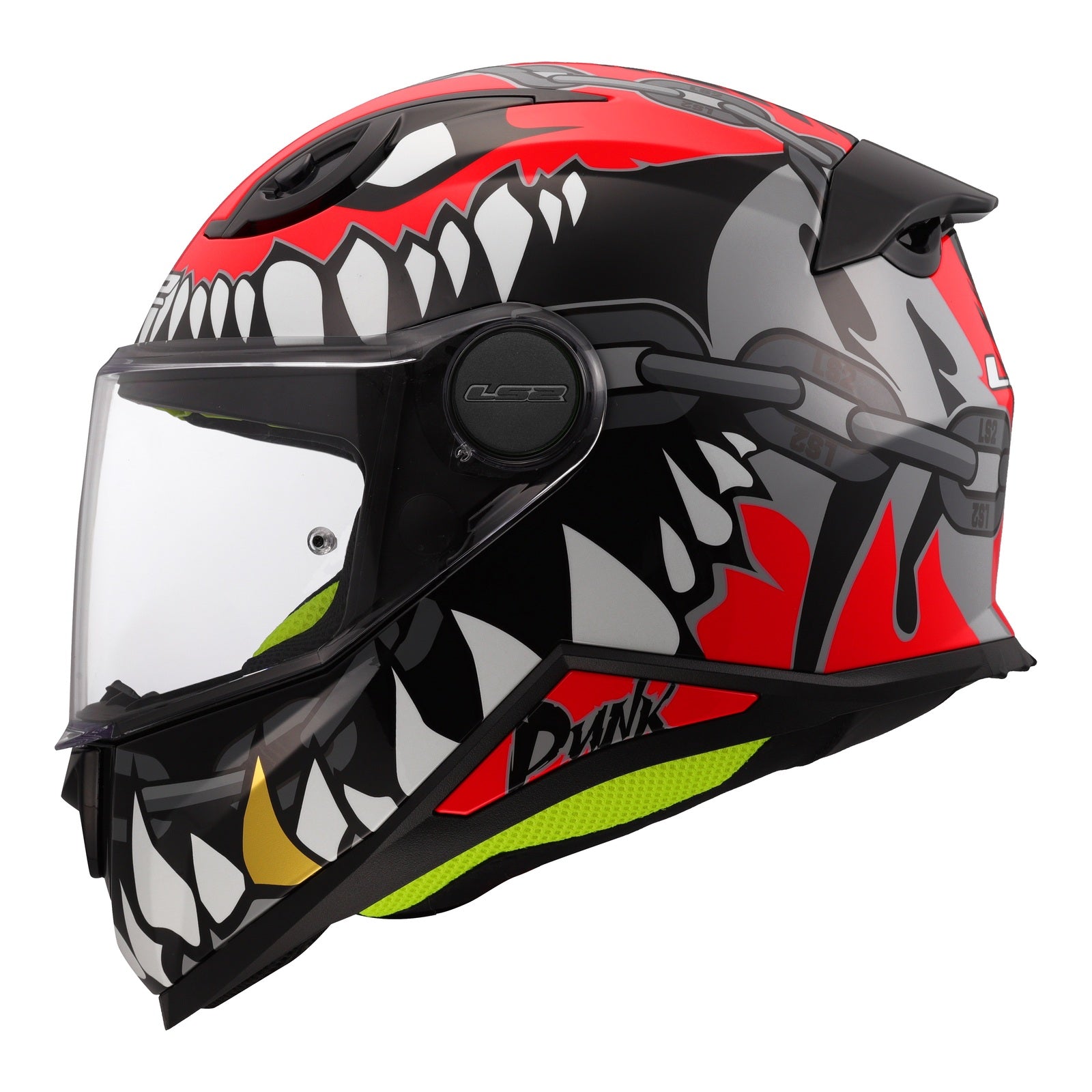 LS2 FF812 KID Helmet - Punk Grey / Red (M) LS2FF812PGRM#