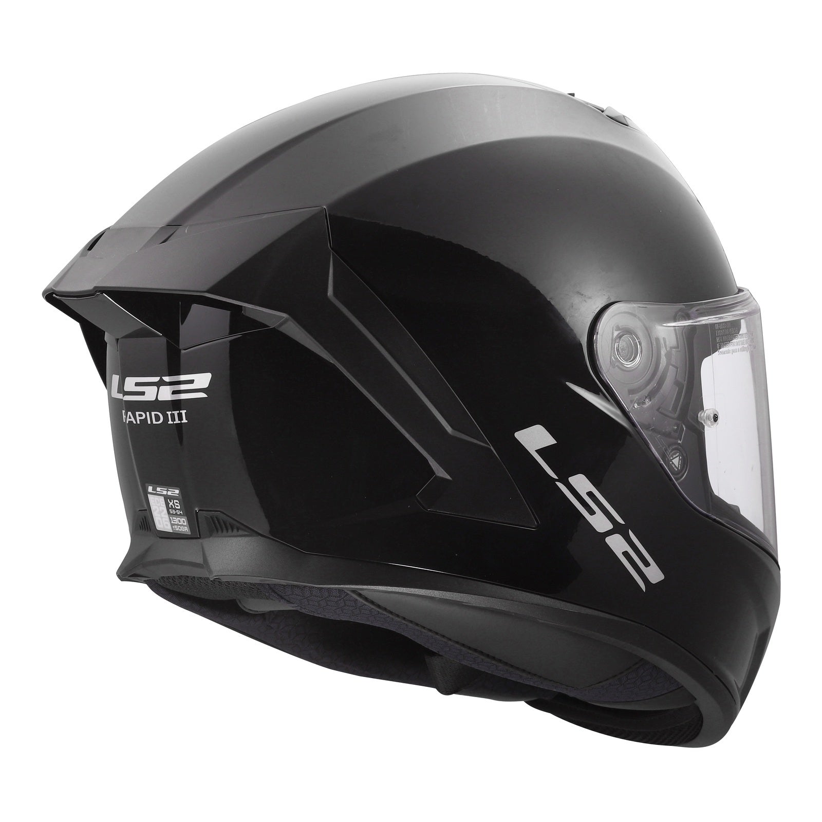 LS2 FF820 Rapid III Solid Helmet – Gloss Black (L) LS2FF820GBL#