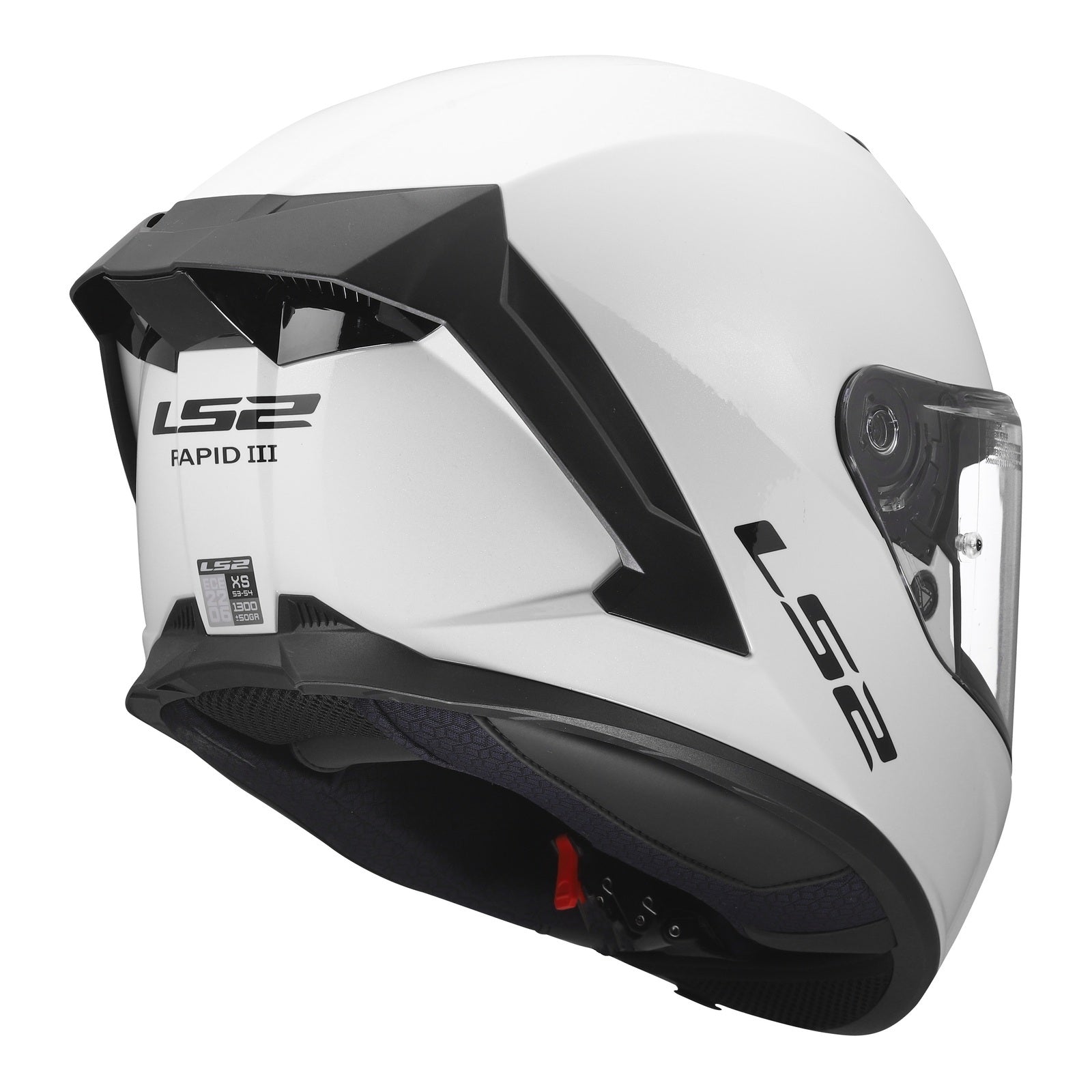 LS2 FF820 Rapid III Solid Helmet – Gloss White (M) LS2FF820GWM#