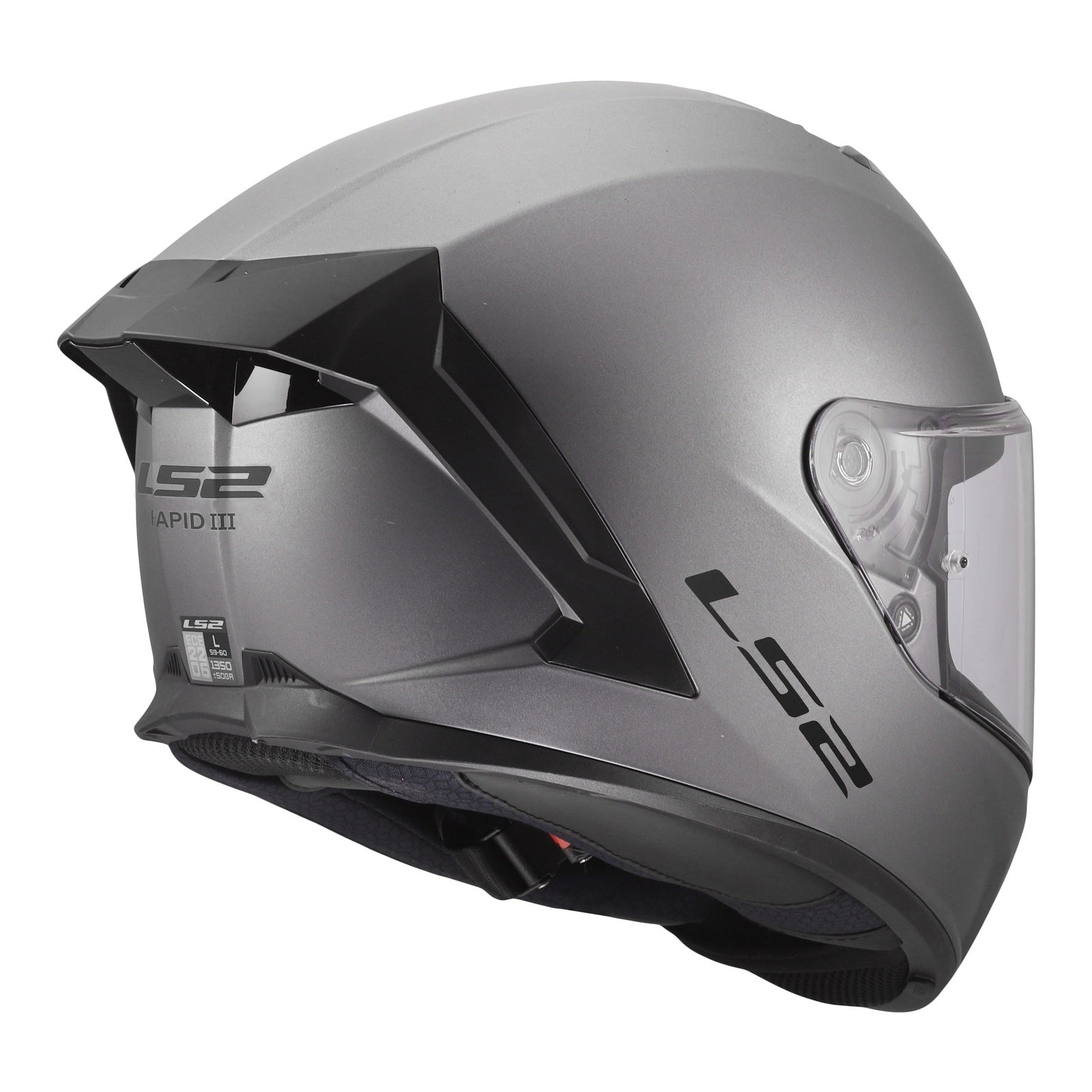 LS2 FF820 Rapid III Solid Helmet – Matte Titanium (M) LS2FF820MTM#
