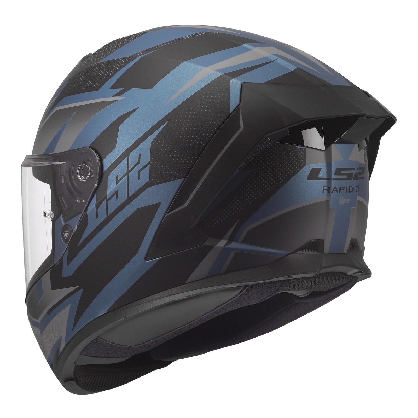 LS2 FF820 Rapid III Xtrem Helmet – Black / Blue / Petrol (XL) LS2FF820XBBPXL#