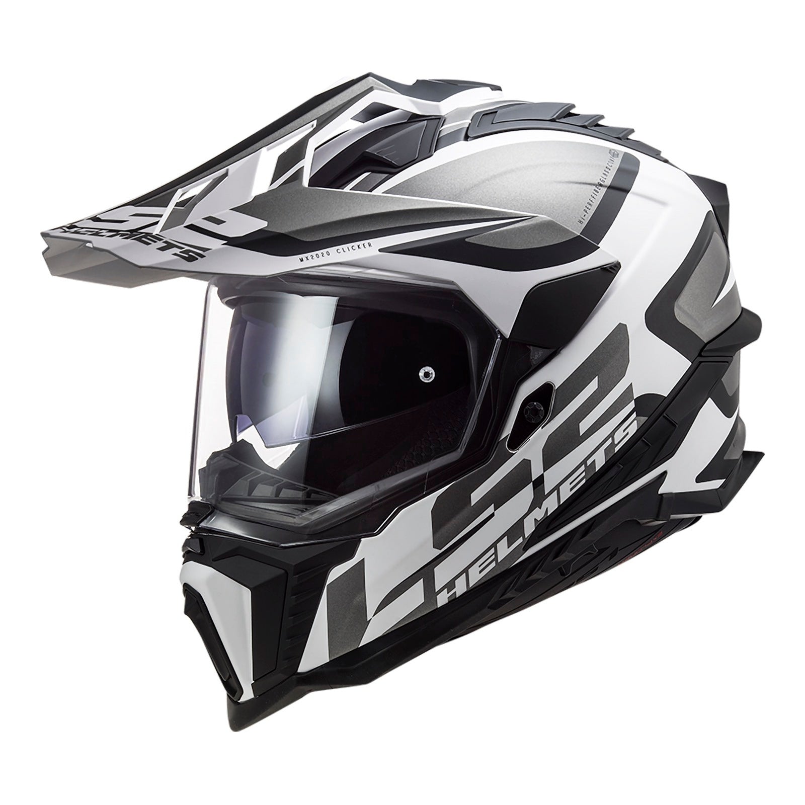 LS2 MX701 Explorer HPFC Alter (L) Matte Black / White - 06 LS2MX701ALTBWL#