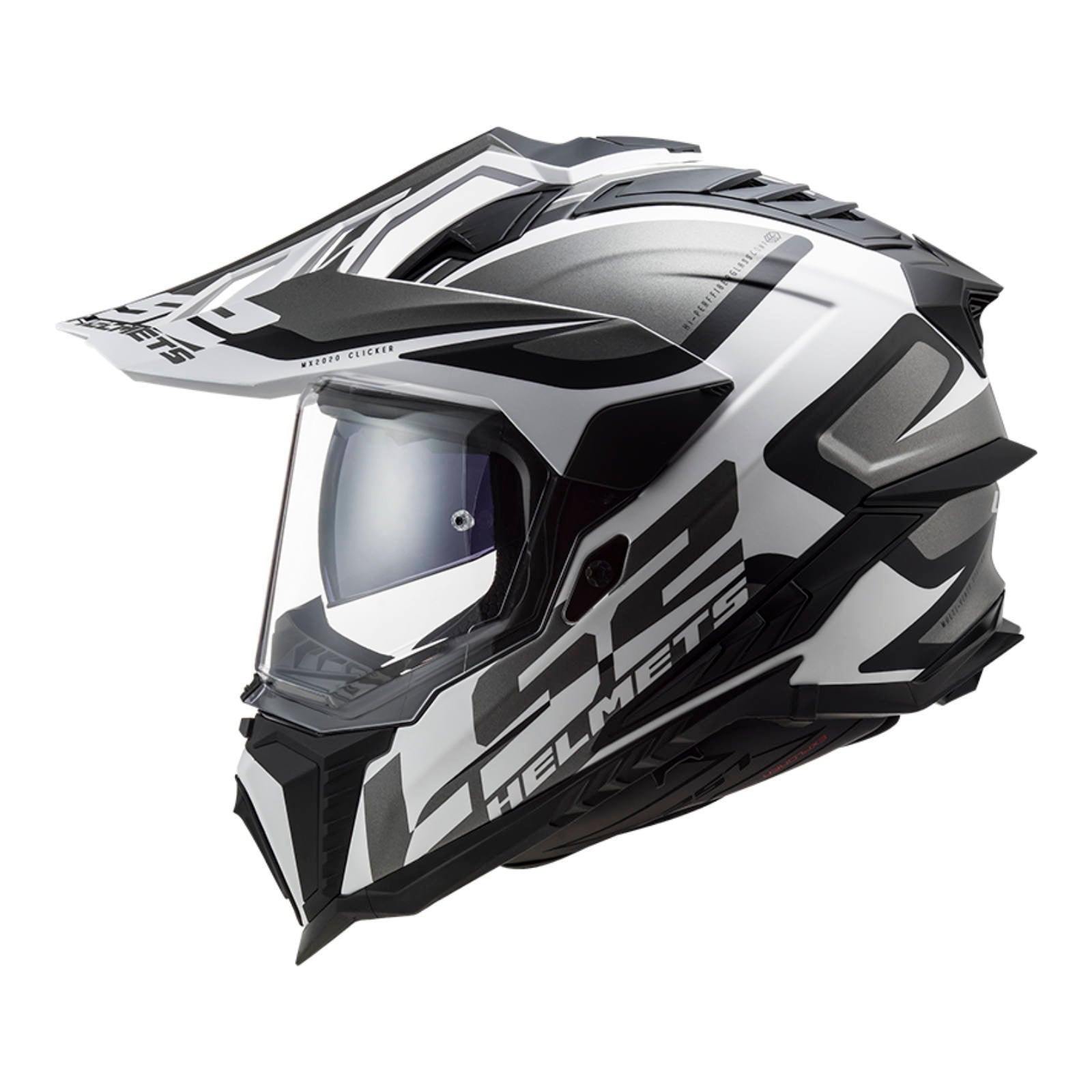 LS2 MX701 Explorer HPFC Alter (L) Matte Black / White - 06 LS2MX701ALTBWL#