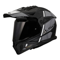 LS2 MX702 Pioneer II (M) Hill - Matte Black / White 06 LS2MX702HMBWM#