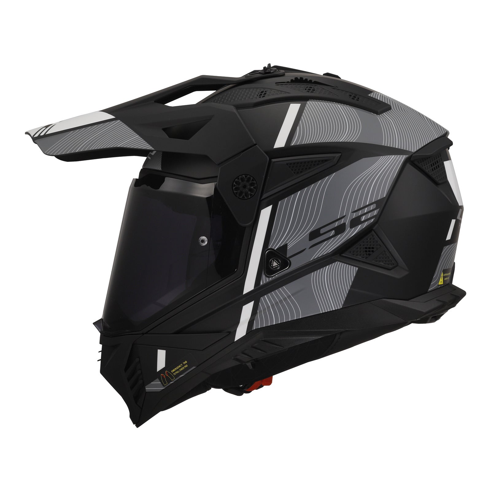 LS2 MX702 Pioneer II (M) Hill - Matte Black / White 06 LS2MX702HMBWM#
