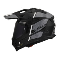 LS2 MX702 Pioneer II (XS) Hill - Matte Black / White 06 LS2MX702HMBWXS#