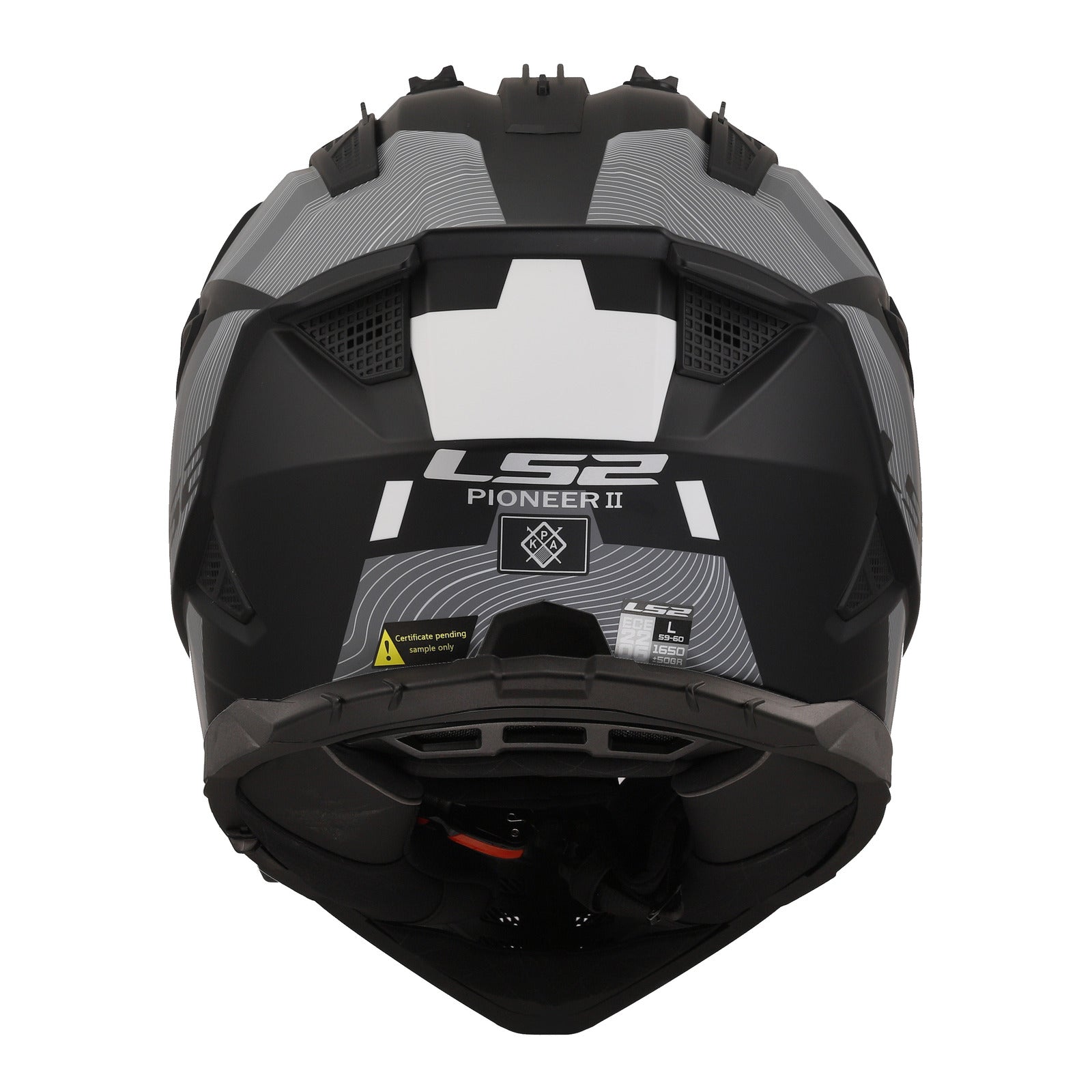 LS2 MX702 Pioneer II (XS) Hill - Matte Black / White 06 LS2MX702HMBWXS#