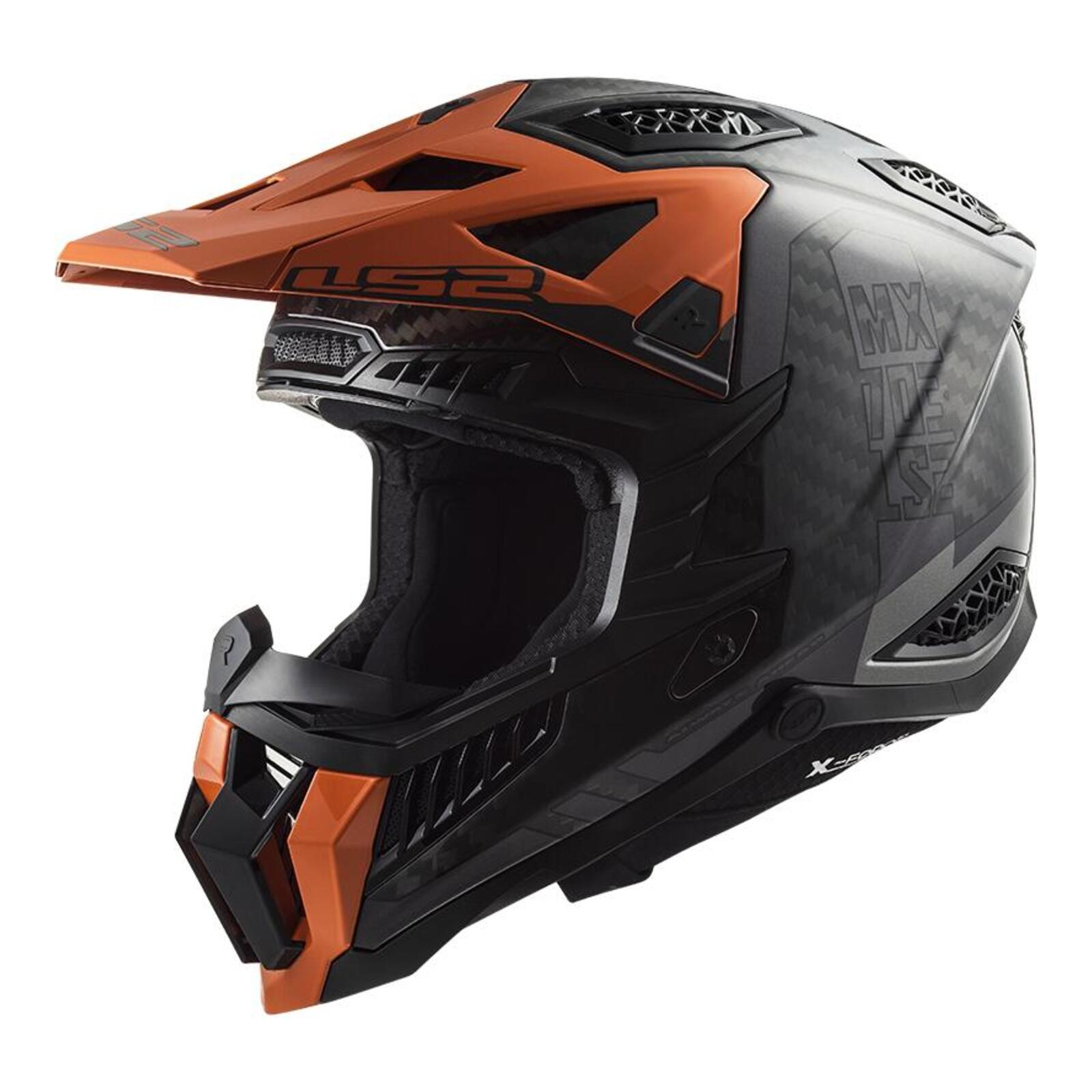 LS2 MX703 X-Force Carbon Helmet Victory Titanium / Orange (XS) LS2MX703TITORGXS#