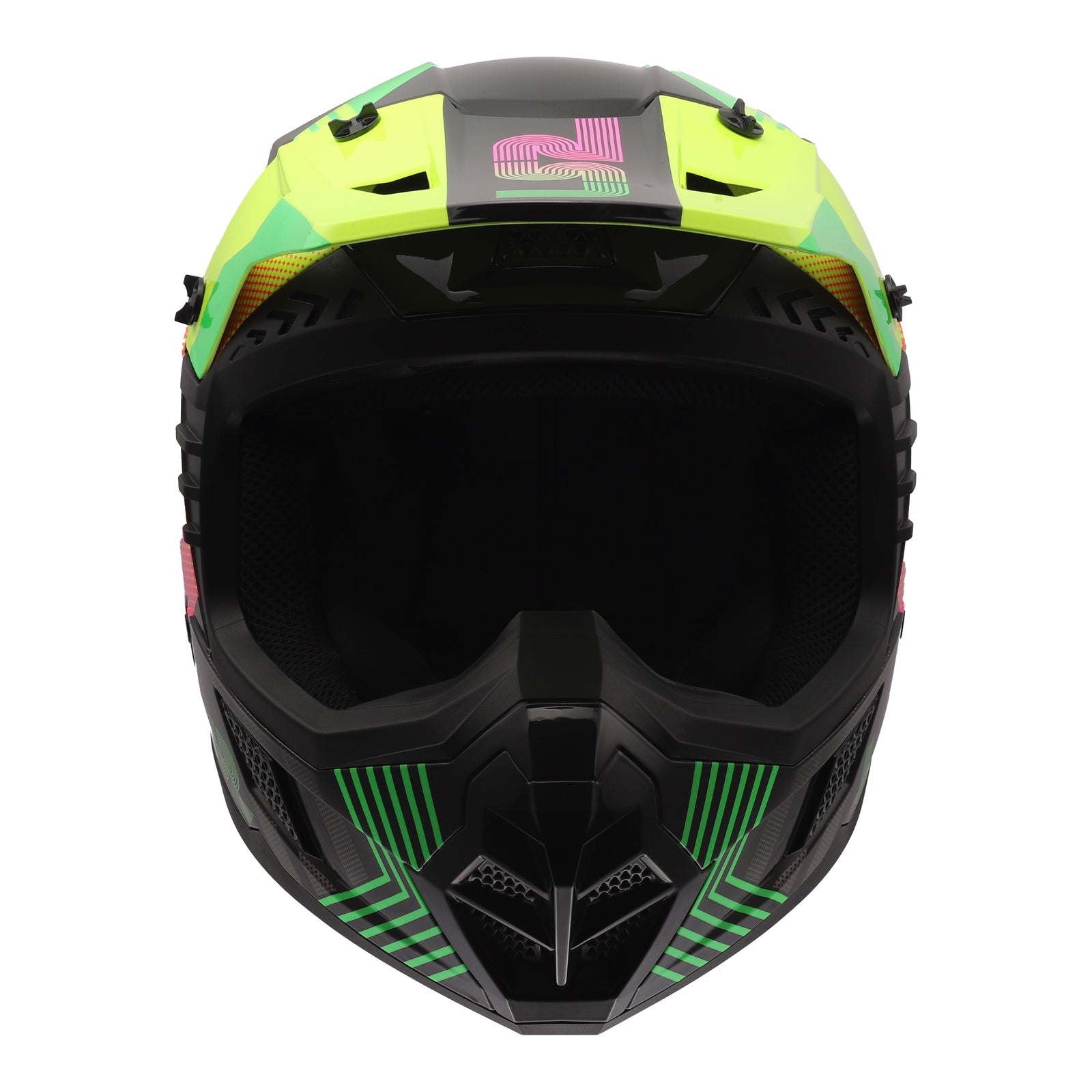 LS2 MX706J COZ Junior Helmet - Chromatic Black / Hi-Vis Pink (M) LS2MX706JCBHVYPYM#