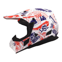 LS2 MX706J COZ Fantasy Junior Helmet - Matte White / Red / Blue 06 (M) LS2MX706JFWRBYM#