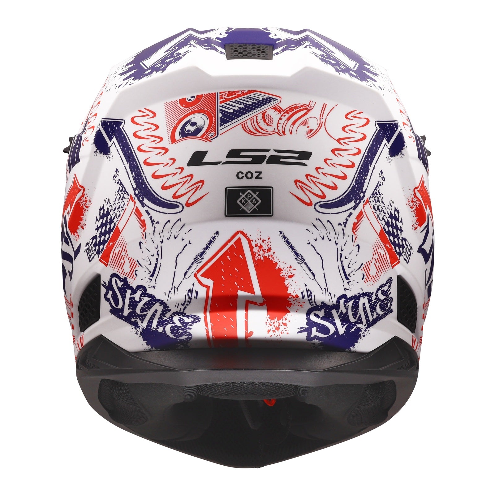 LS2 MX706J COZ Fantasy Junior Helmet - Matte White / Red / Blue 06 (M) LS2MX706JFWRBYM#