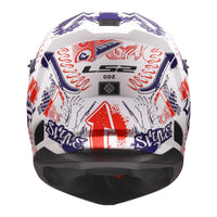 LS2 MX706J COZ Fantasy Junior Helmet - Matte White / Red / Blue 06 (S) LS2MX706JFWRBYS#