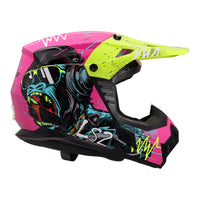 LS2 MX706J COZ Gorilla Junior Helmet - Gloss Purple (L) LS2MX706JGBPYL#