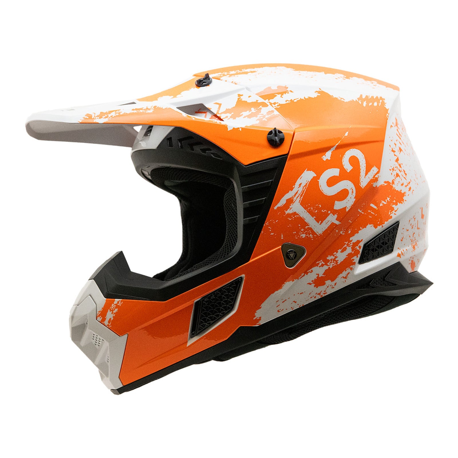 LS2 MX706J COZ Hyde Junior Helmet - Orange/White (YM) LS2MX706JHORGWHYM#