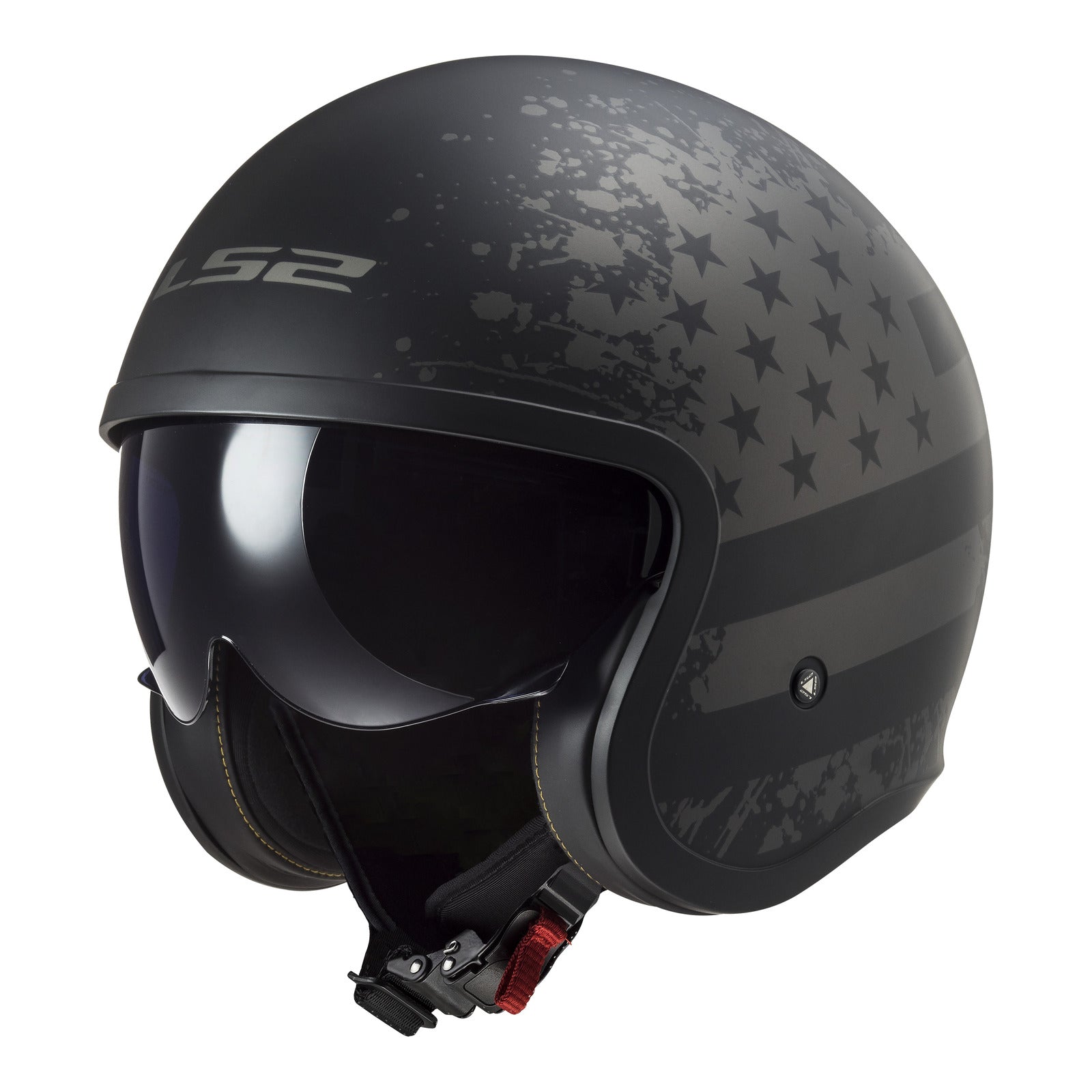 LS2 OF599 Spitfire II (2XL) - Matte Black Flag Helmet 06 LS2OF5992MBFLAG2XL#