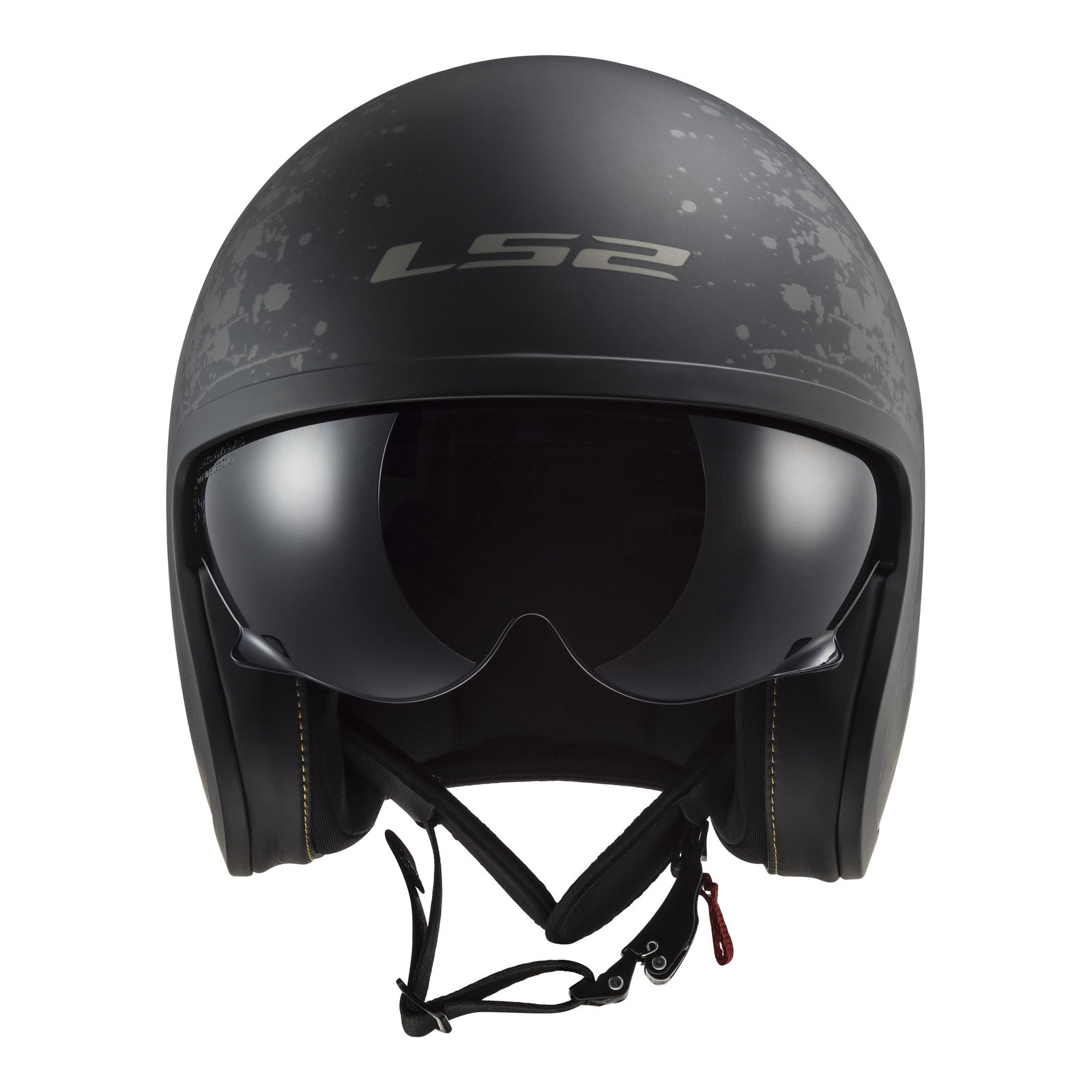 LS2 OF599 Spitfire II (2XL) - Matte Black Flag Helmet 06 LS2OF5992MBFLAG2XL#