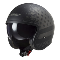 LS2 OF599 Spitfire II (L) - Matte Black Flag Helmet 06 LS2OF5992MBFLAGL#