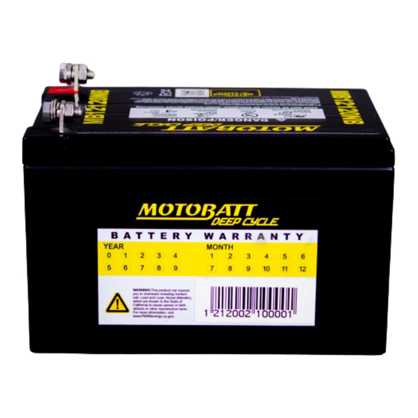 MB12120NB Motobatt Deep Cycle AGM 12ah/C10 MBDC12120NB#
