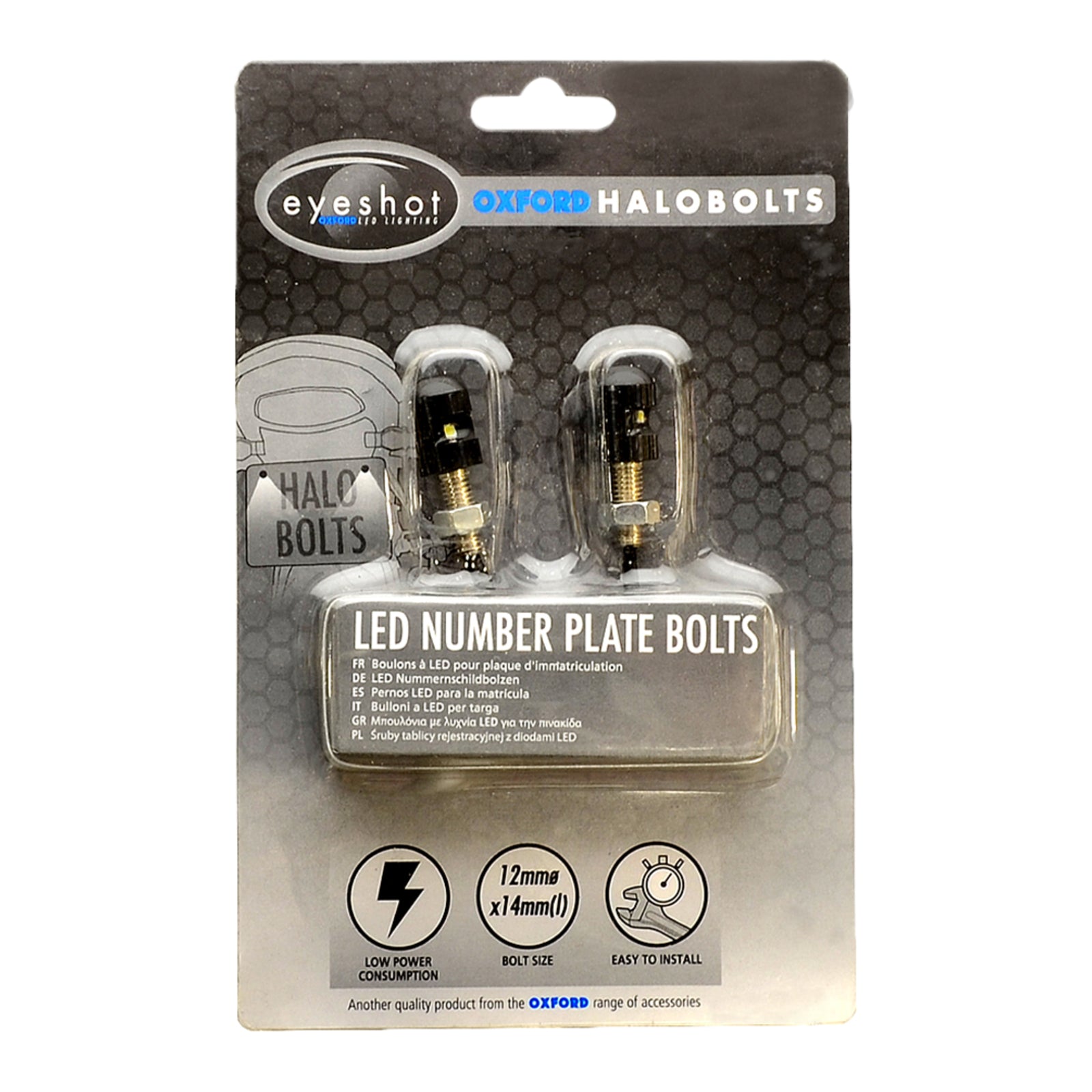 Oxford Halo Bolts LED Number Plate Light (Pair) OXEL345#