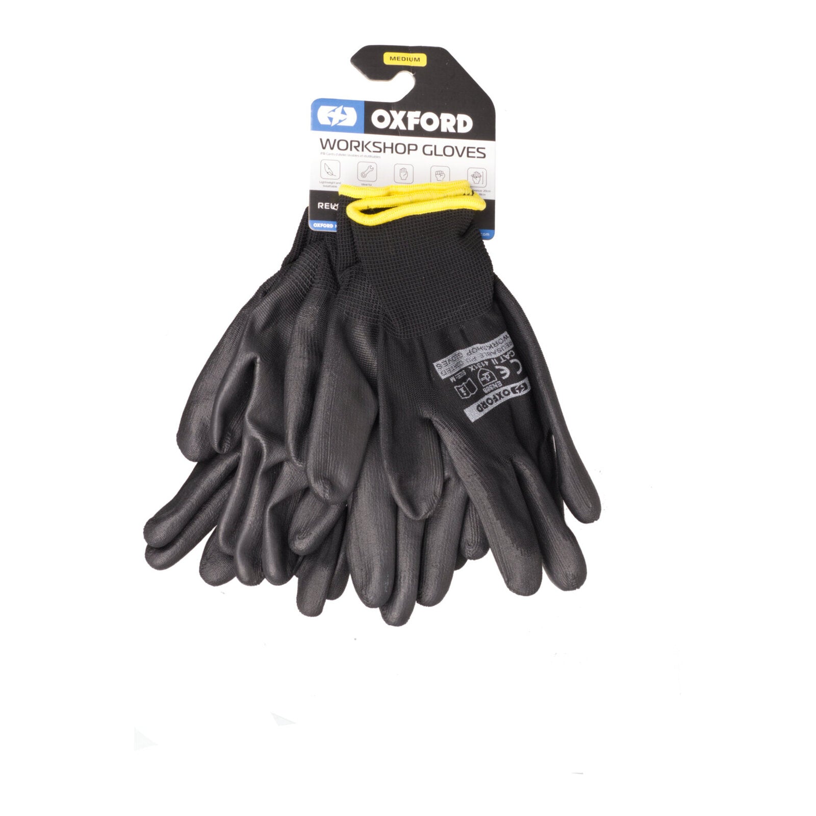 Oxford Workshop Gloves PU-Coated (M) [Pack of 3] OXOX963#
