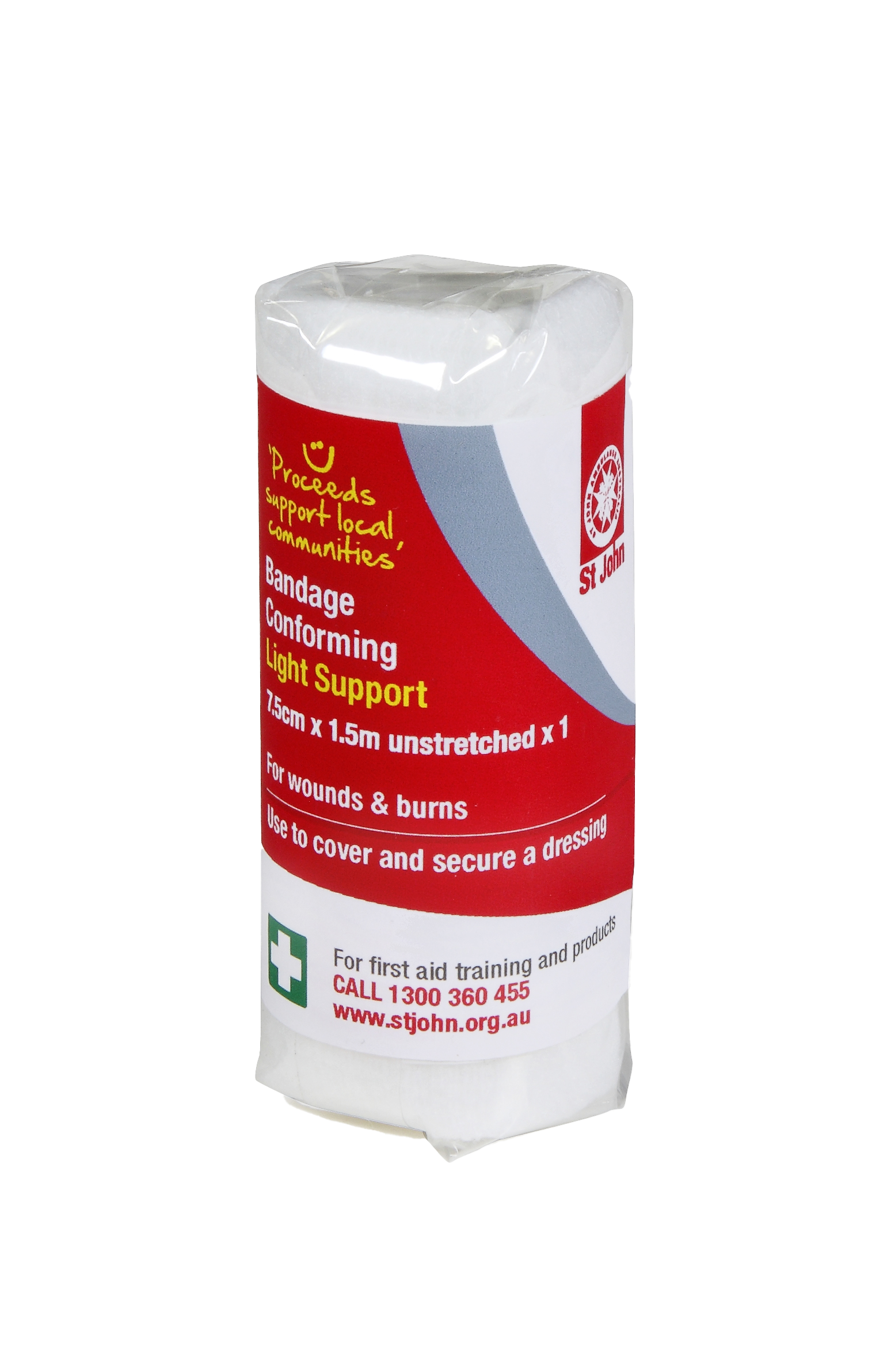 ST JOHN Conforming Bandage 7.5cm x 1.5m Medical First Aid Support #1020