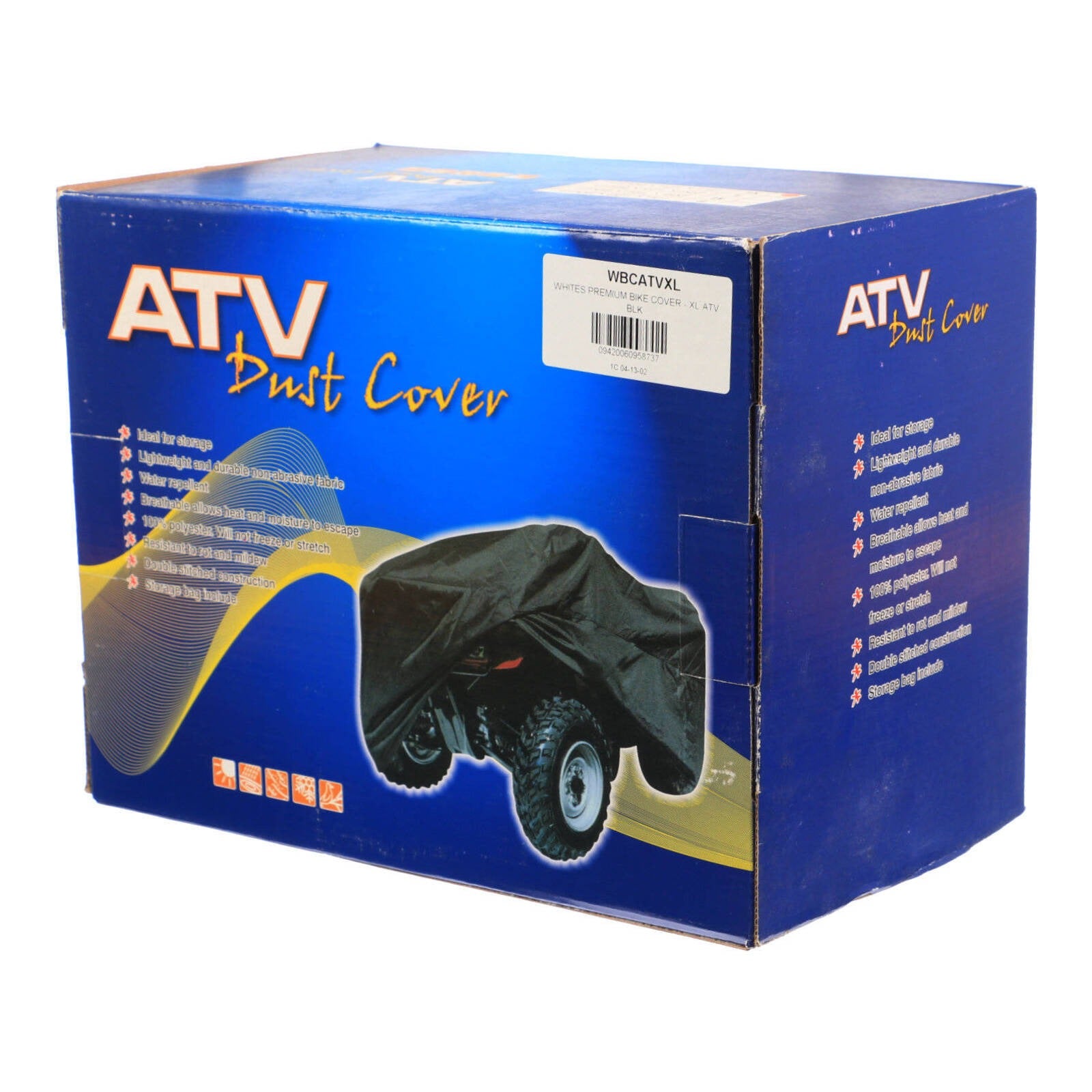 WHITES Bike Cover Extreme - XL ATV Black #WBCATVXL