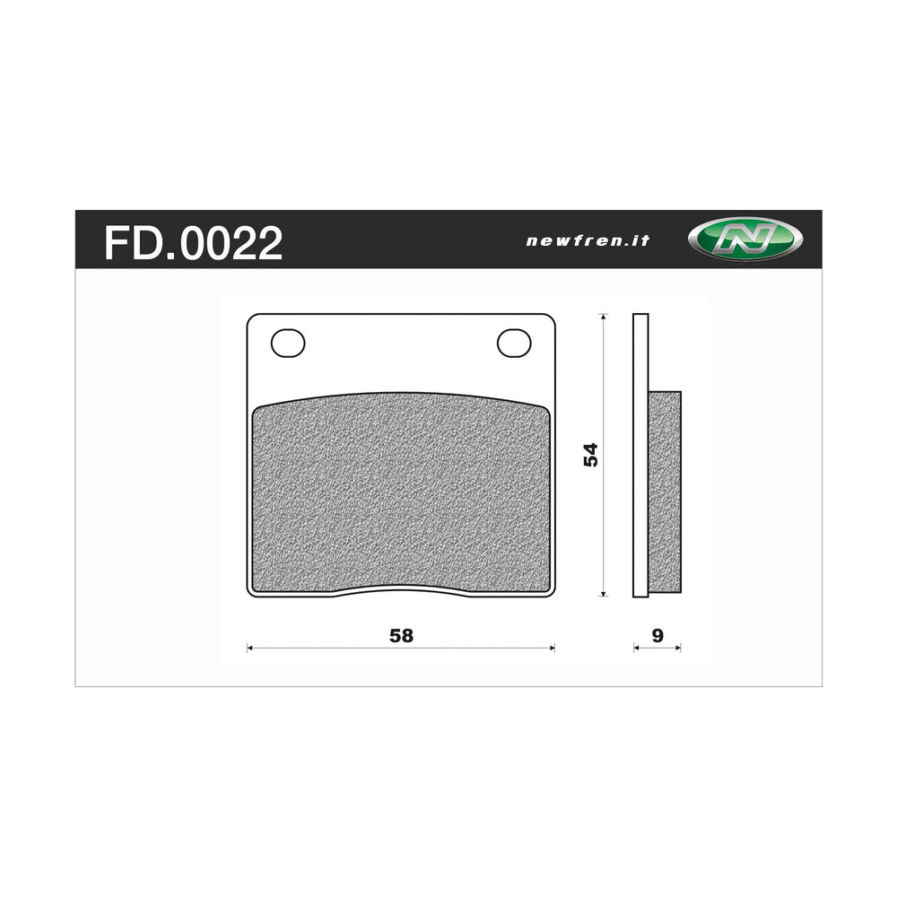New NEWFREN Rear Brake Pad - Touring Organic For KAWASAKI, SUZUKI 1-FD0022-BT
