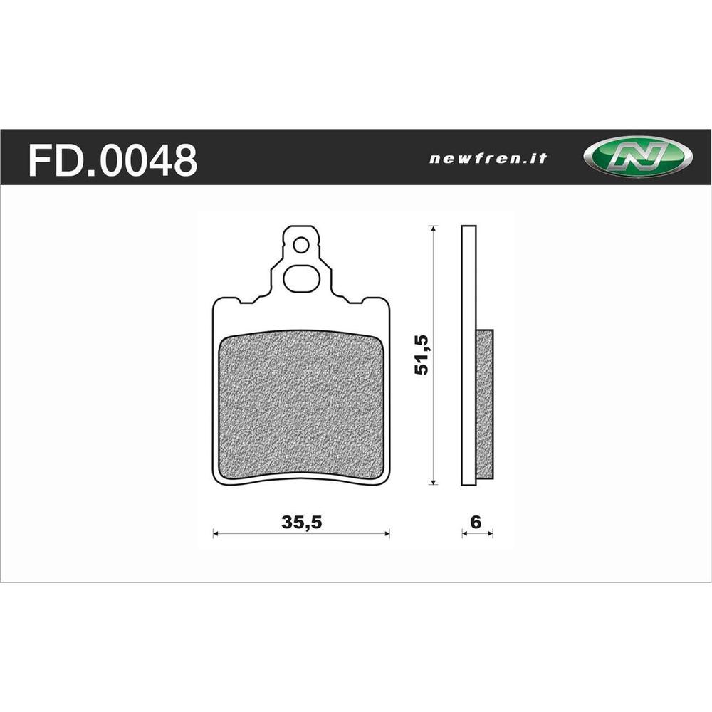 New NEWFREN Rear Brake Pad - Touring Organic For APRILIA, KTM 1-FD0048-BT