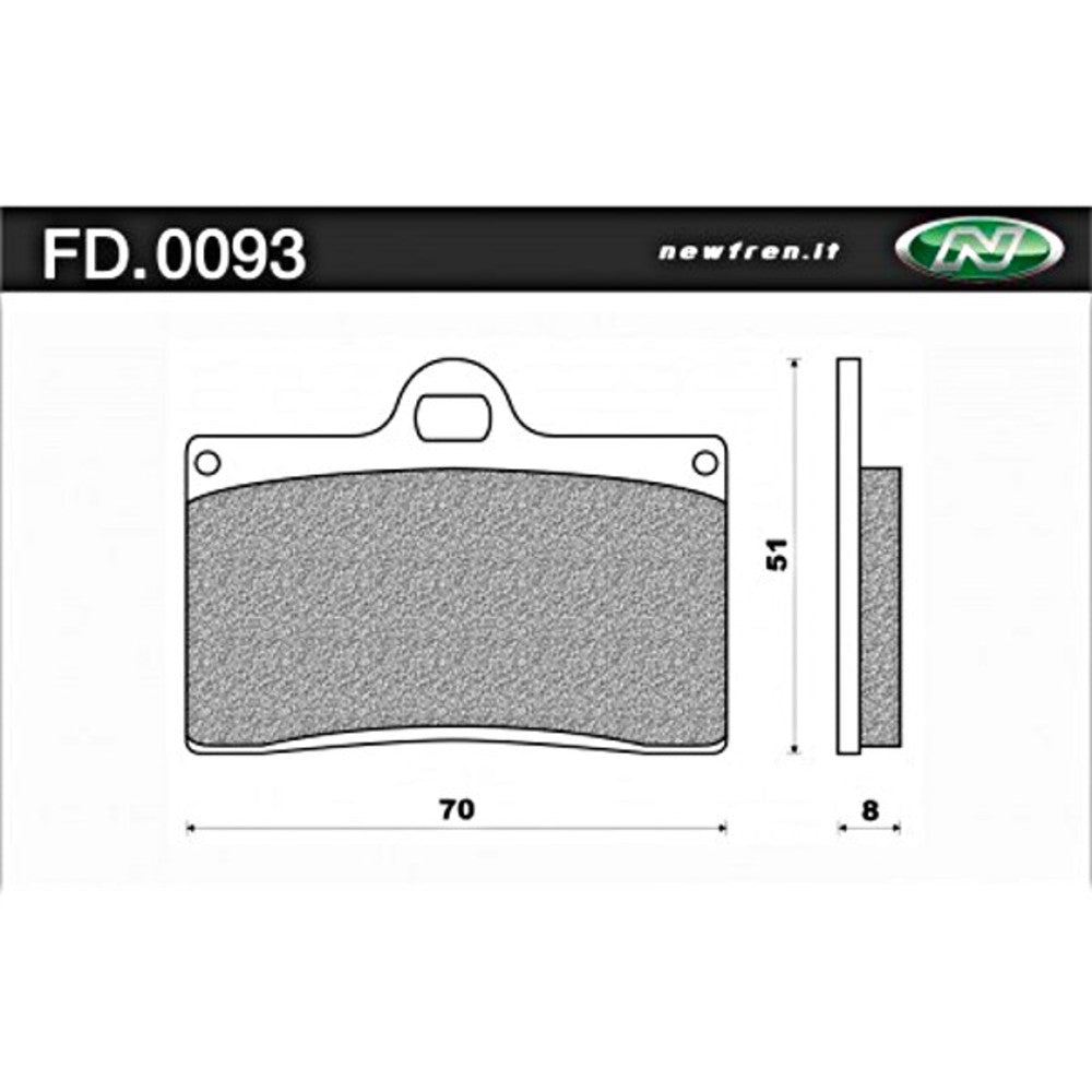New NEWFREN Brake Pad - Front Road TT PRO Sintered For APRILIA RS250 1-FD0093-SP