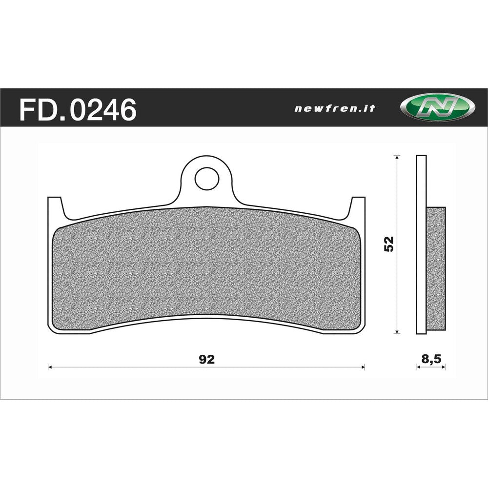 New NEWFREN Off Road Heavy Duty Organic Brake Pad - Front 1-FD0246-BH