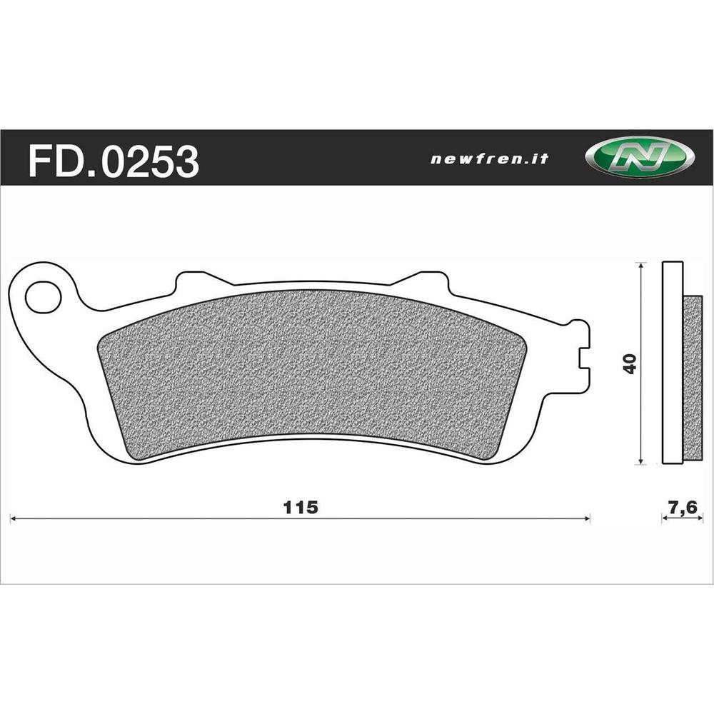 New NEWFREN Rear Brake Pad - Touring Sintered For HONDA VFR800FI 1-FD0253-TS