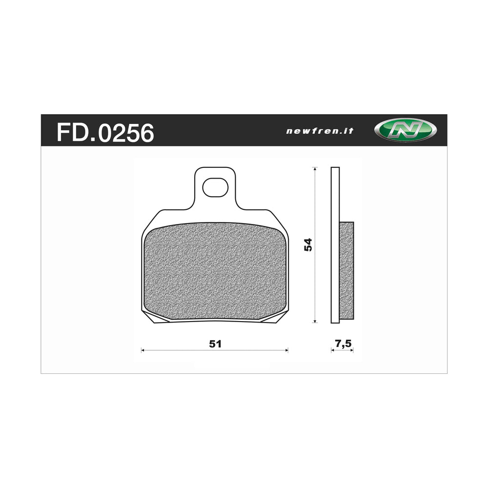 New NEWFREN Brake Pad - Front Sintered Performance For DERBI 250 GP1 1-FD0256-TS