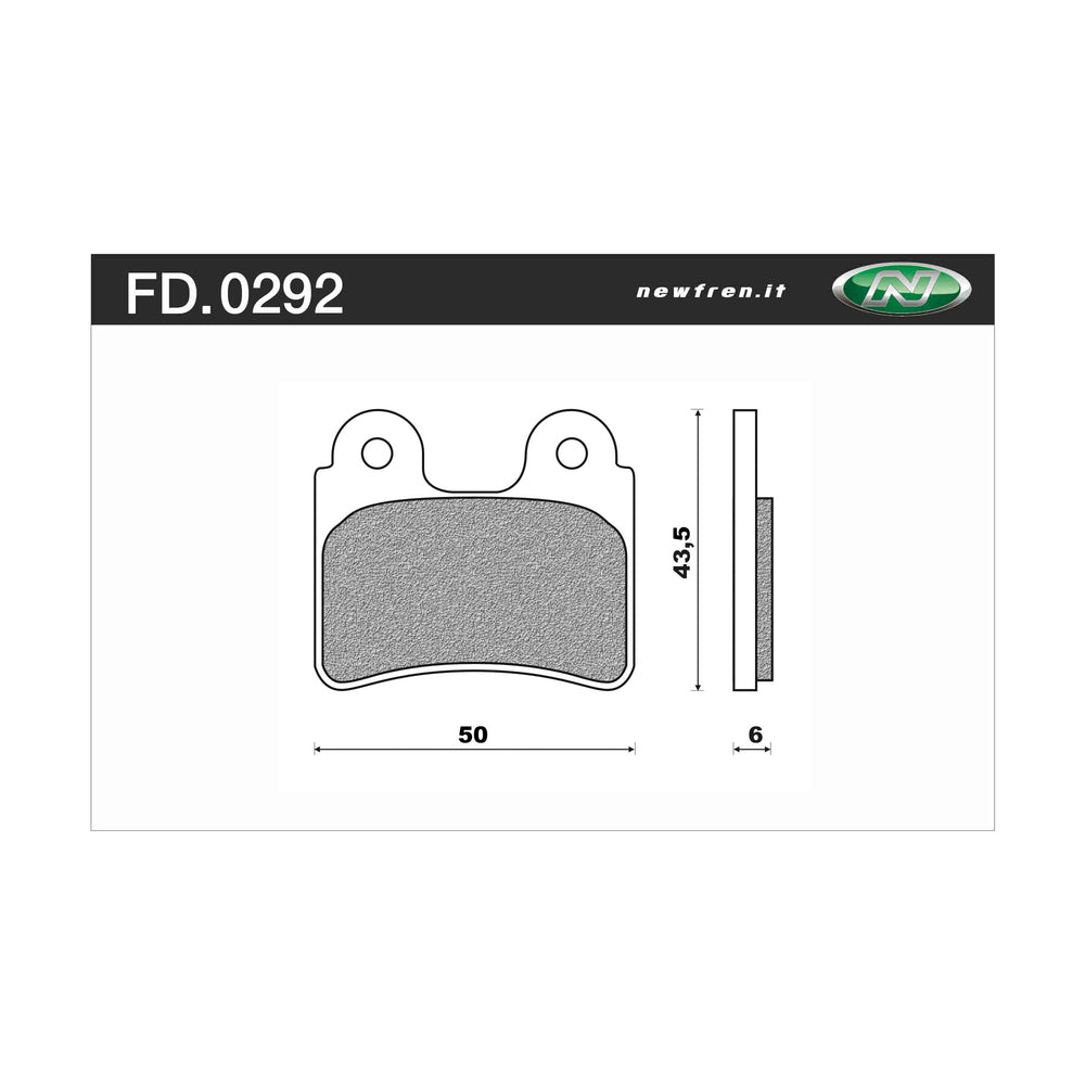 New NEWFREN Dirt Organic Brake Pad - Front For BETA 1-FD0292-BD
