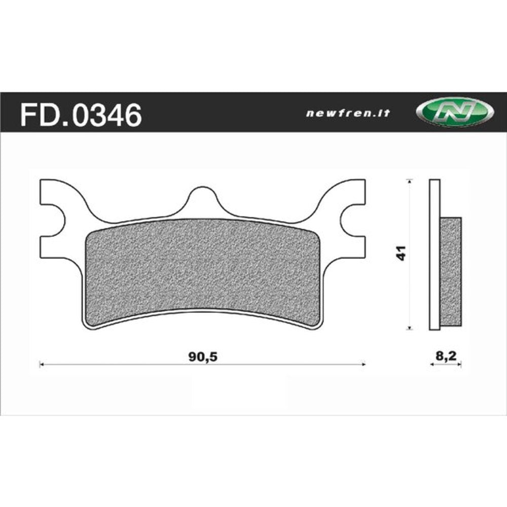 New NEWFREN Rear Brake Pad - Off Road ATV Organic For POLARIS 1-FD0346-BV