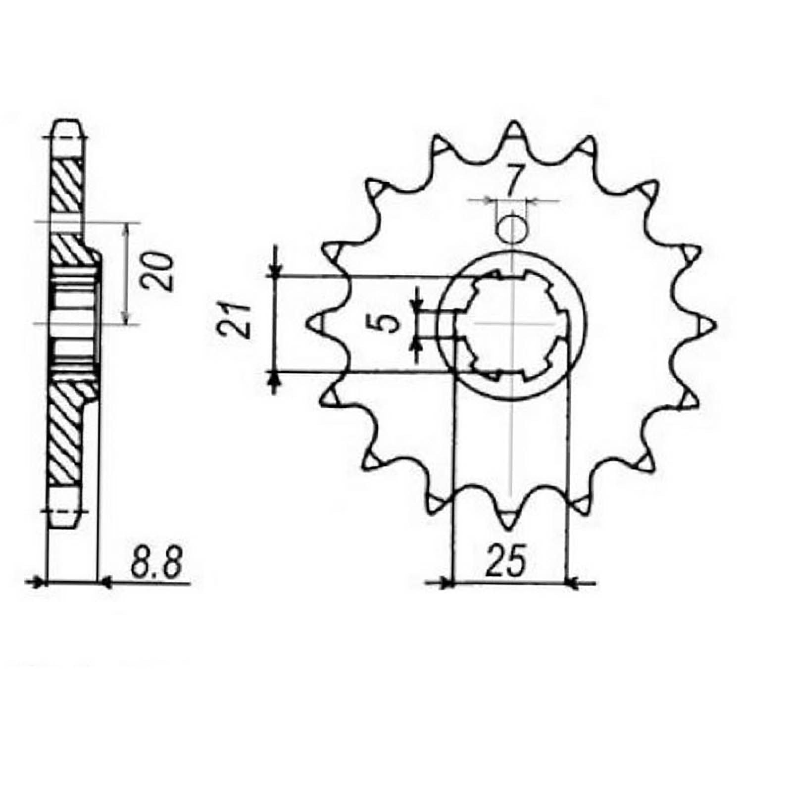 New SUPERSPROX 15T Front Sprocket For Kawasaki (507) 10-006-15