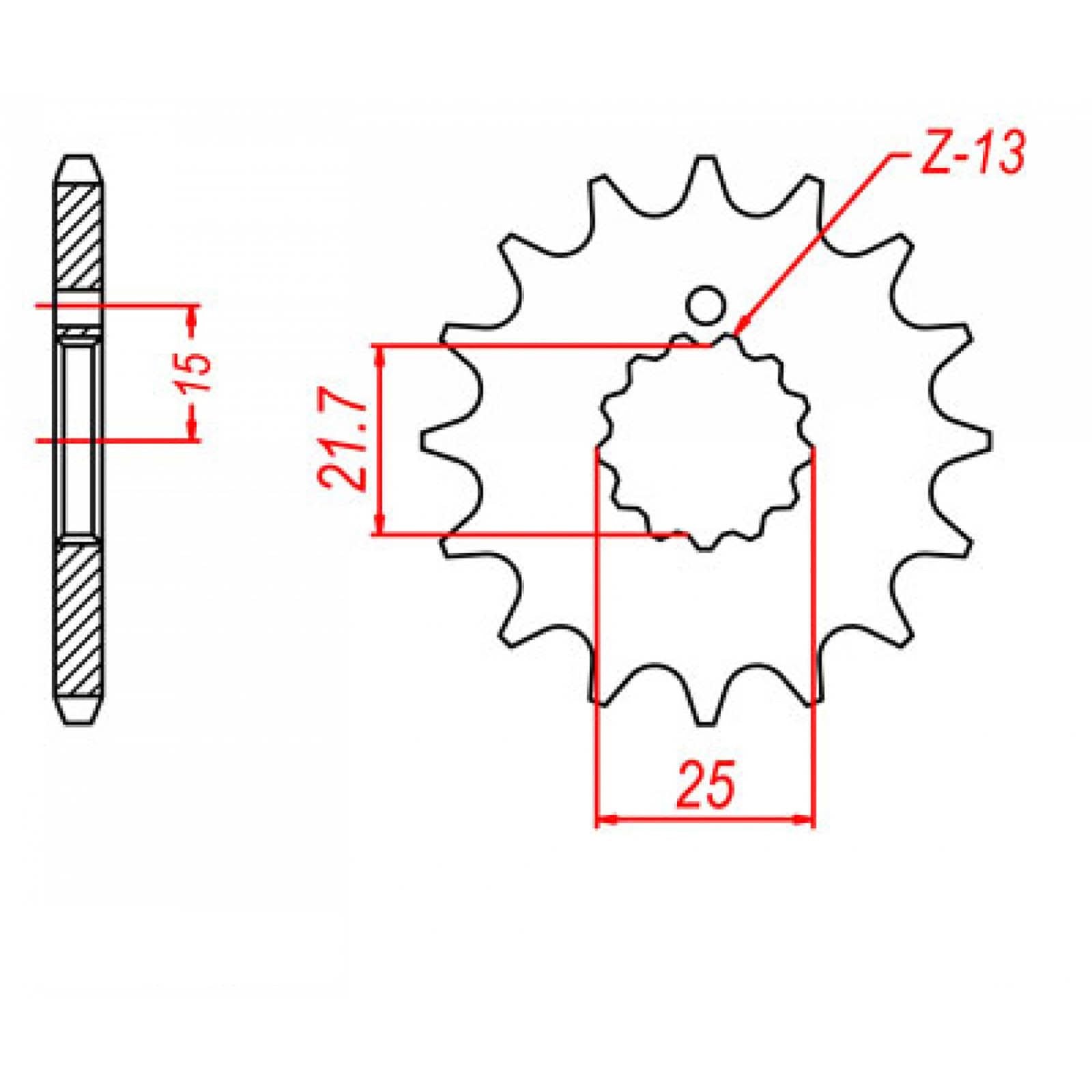New SUPERSPROX 13T Sprocket - Front For KAWASAKI 10-033-13