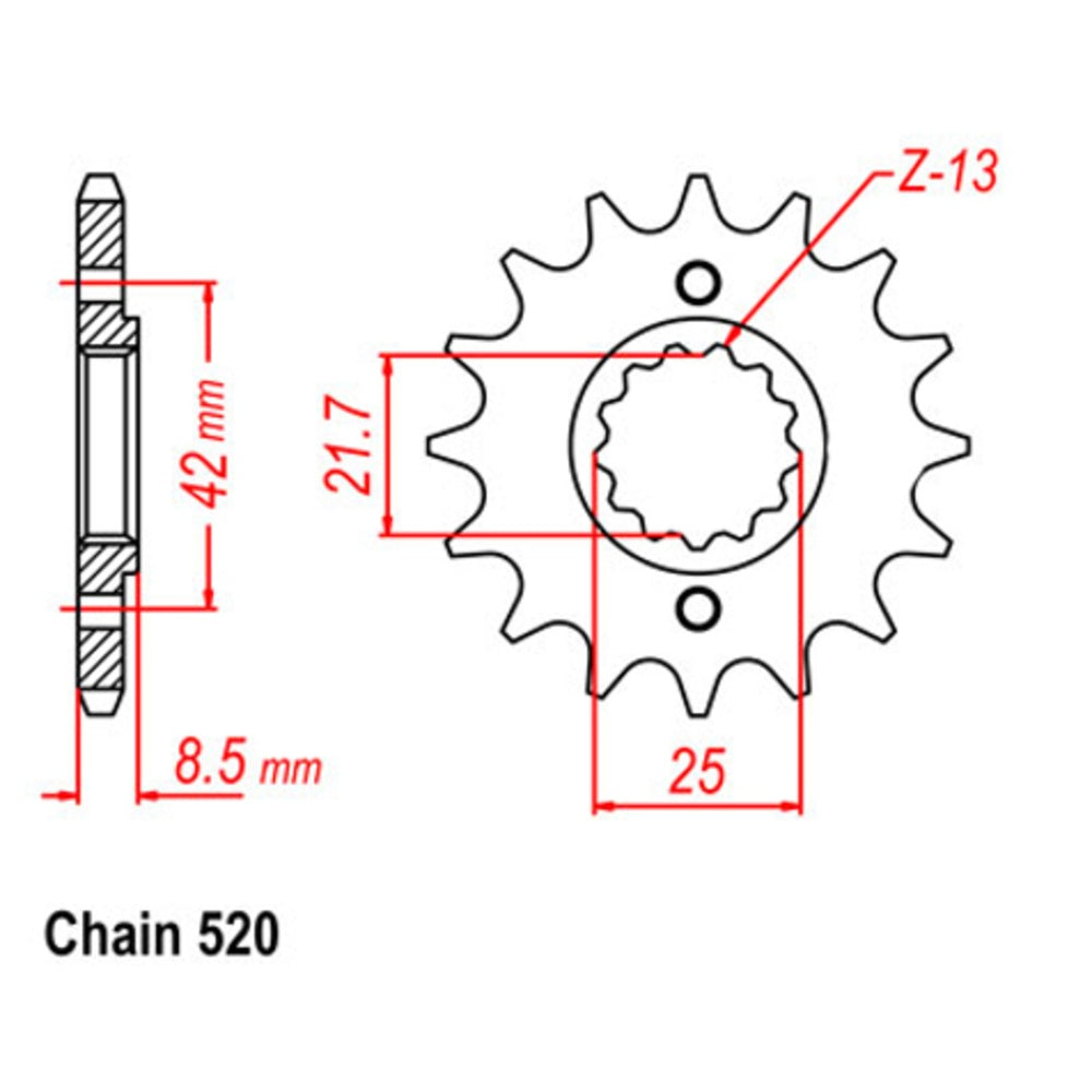 New SUPERSPROX 13T Sprocket - Front For HONDA 10-103-13