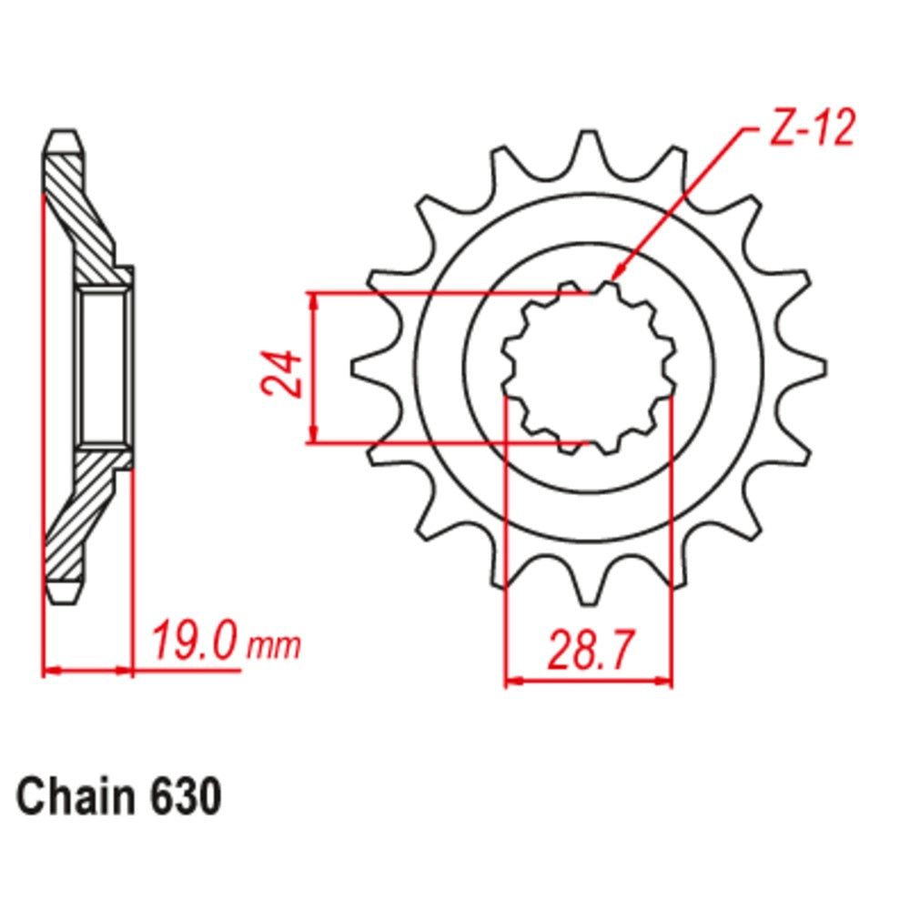 New MTX 15T Sprocket - Front For KAWASAKI GPZ1000RX 10-112-15