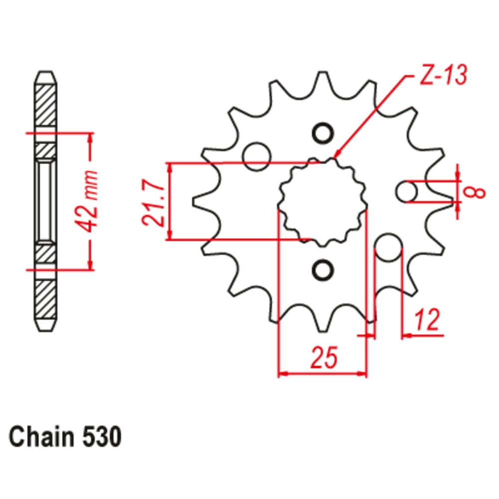 New SUPERSPROX 13T Sprocket - Front For BIMOTA, CAGIVA, KAWASAKI 10-168-13