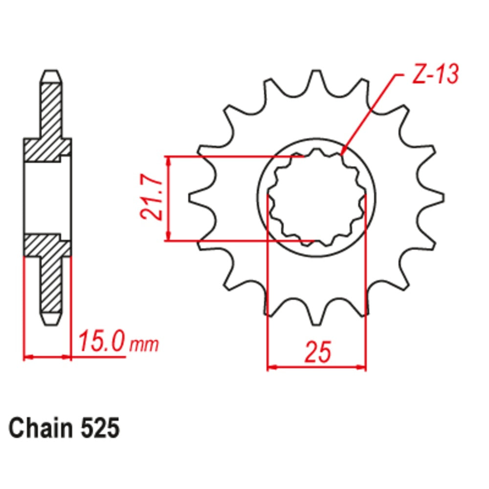 New SUPERSPROX 15T Sprocket - Front For KAWASAKI ZX-6R ZX600 10-228-15