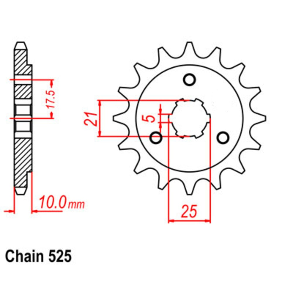 SUPERSPROX 15T Sprocket - Front For SUZUKI XF650 FREEWIND, DR650SE 10-31D-15