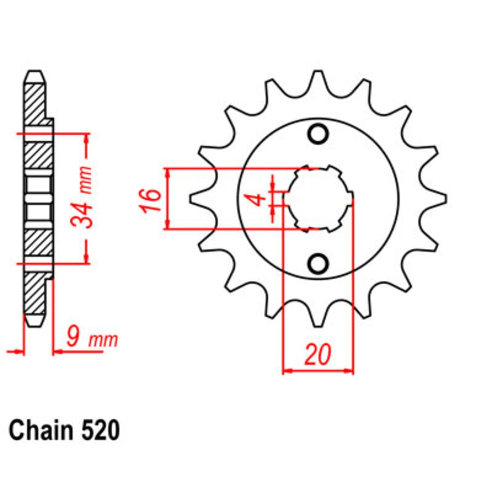 New SUPERSPROX 13T Sprocket - Front For DAELIM, HYOSUNG, YAMAHA 10-37F-13