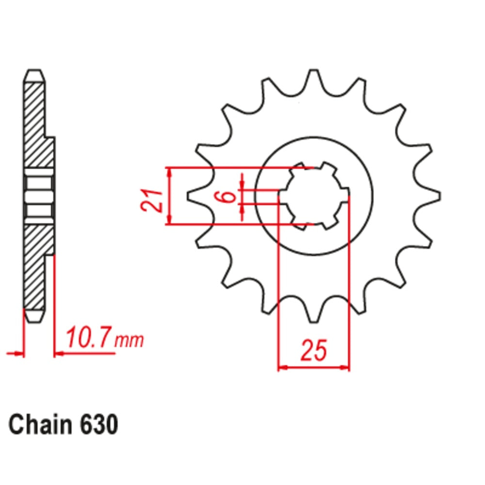 New MTX 15T Sprocket - Front For HONDA CB750, CB750F, CB750K 10-405-15