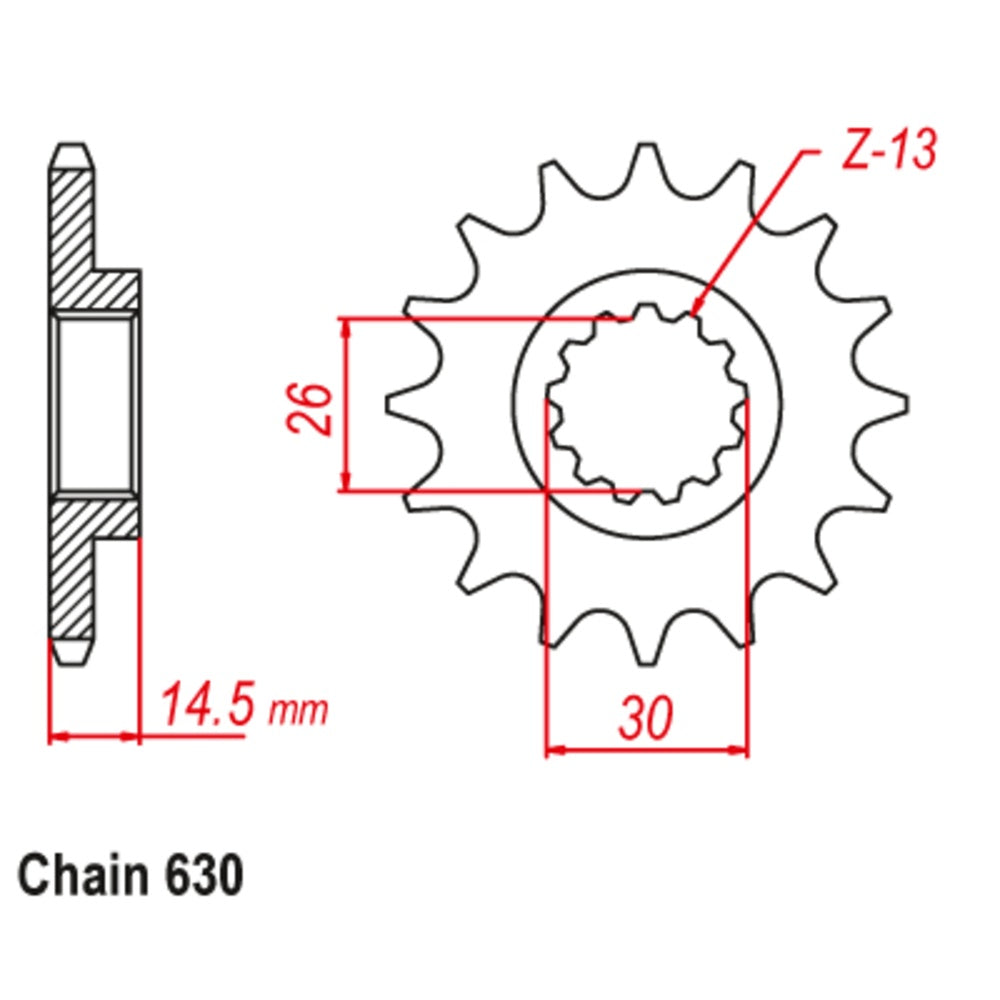 New MTX 14T Sprocket - Front For HONDA CB750K 10-422-14