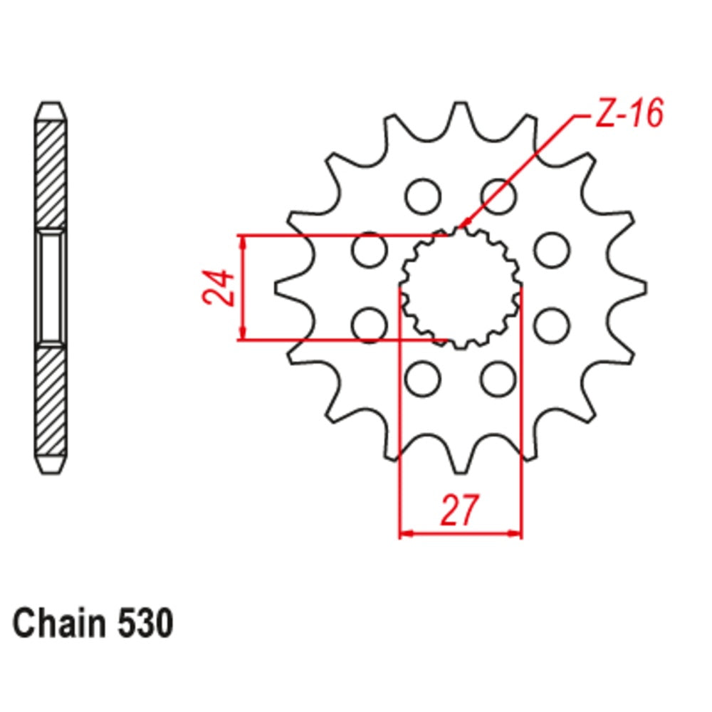 New SUPERSPROX 16T Sprocket - Front For SUZUKI 10-423-16