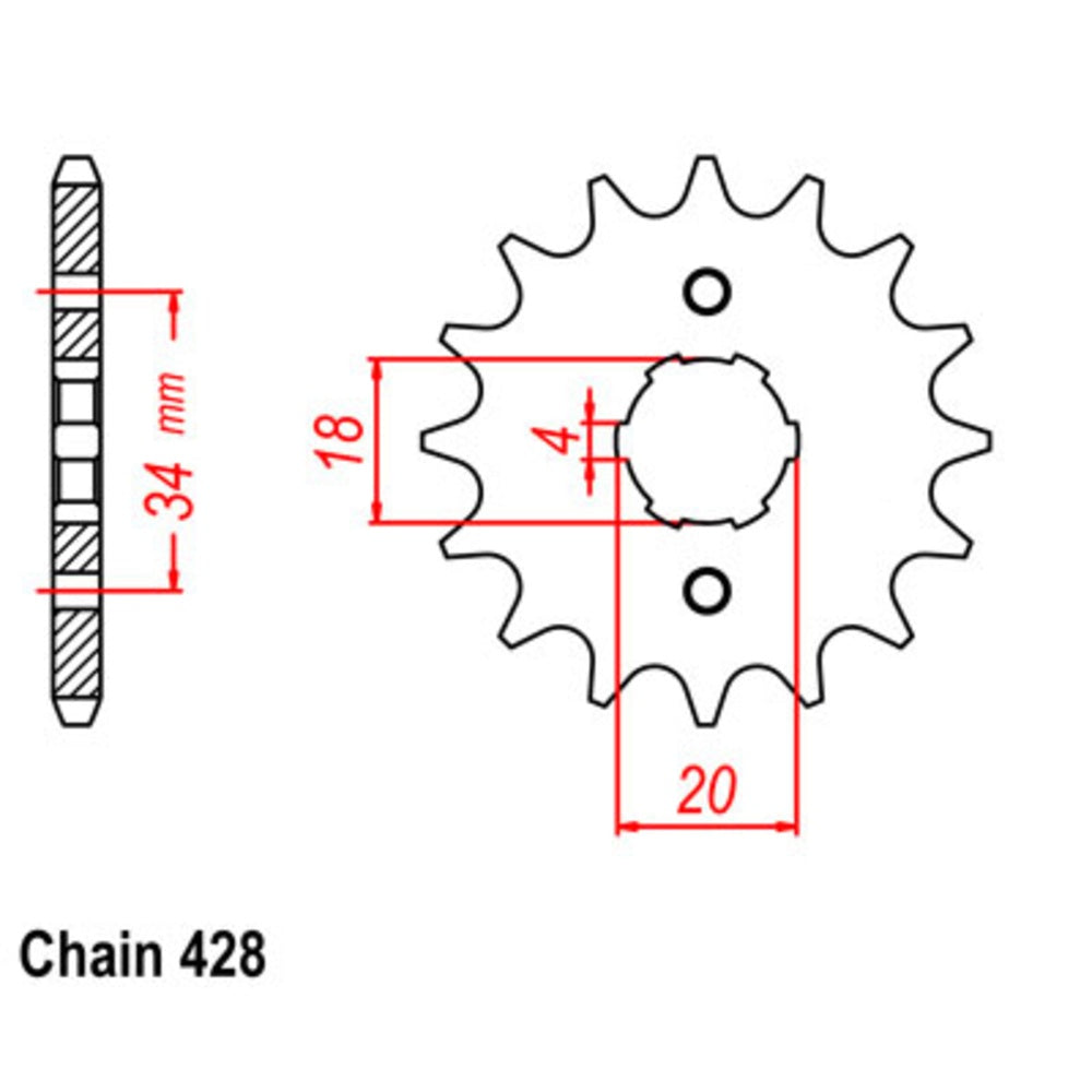 New SUPERSPROX 13T Sprocket - Front For KAWASAKI KFX50, KFX90 10-437-13