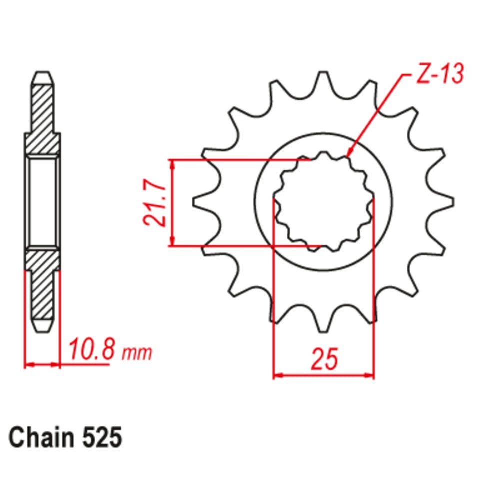 New SUPERSPROX 16T Sprocket - Front For YAMAHA YZF-R6, TRX850 10-4AS-16