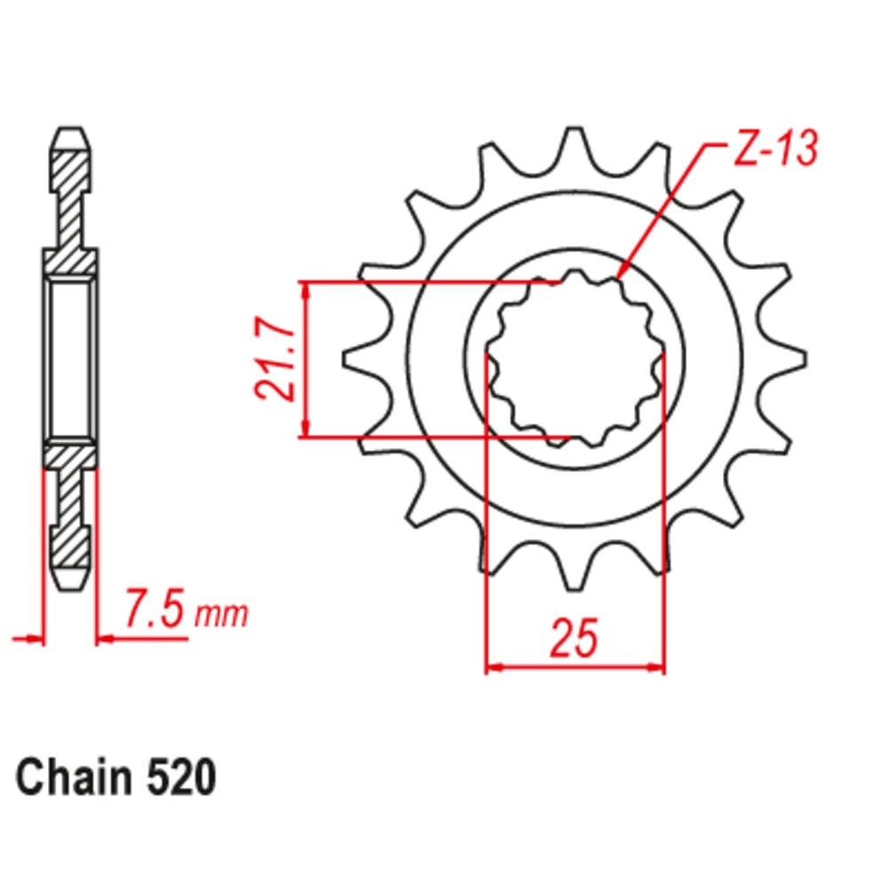 SUPERSPROX 15T Sprocket - Front For KAWASAKI ZX-6R NINJA, ZX-6R ZX636 10-536-15