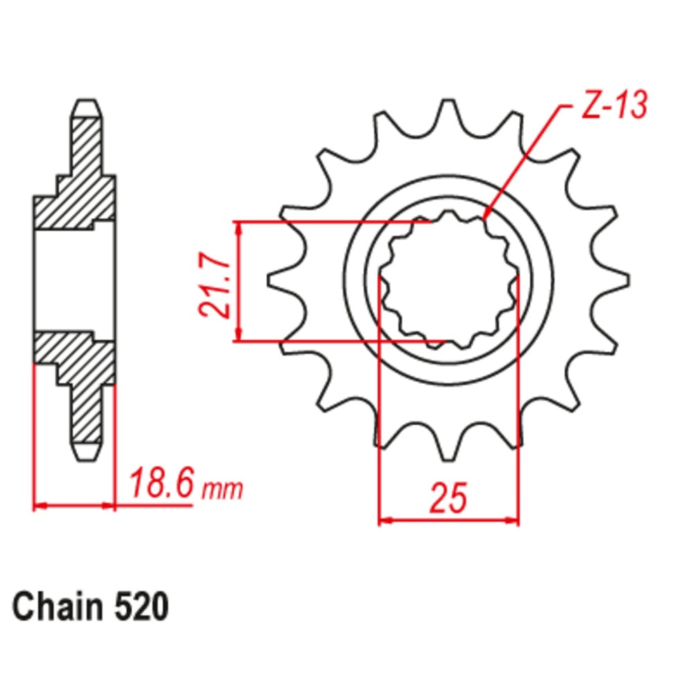 New SUPERSPROX 15T Sprocket - Front For KAWASAKI Z750, Z800 10-538-15