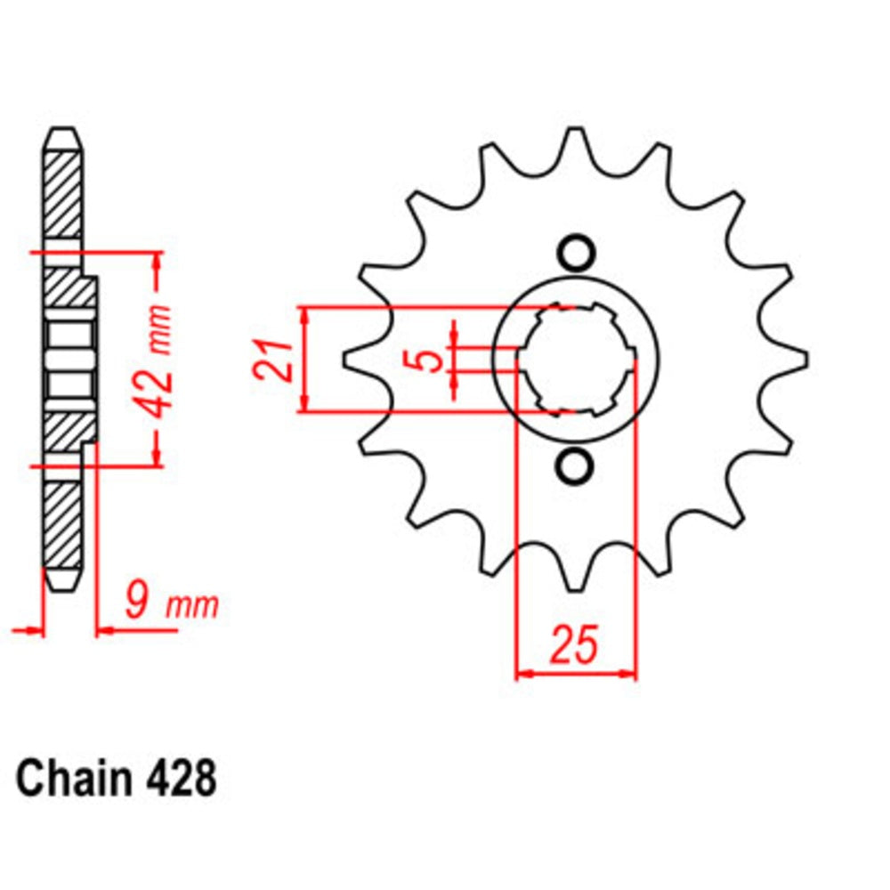New SUPERSPROX 19T Sprocket - Front For YAMAHA XT350 10-55V-19
